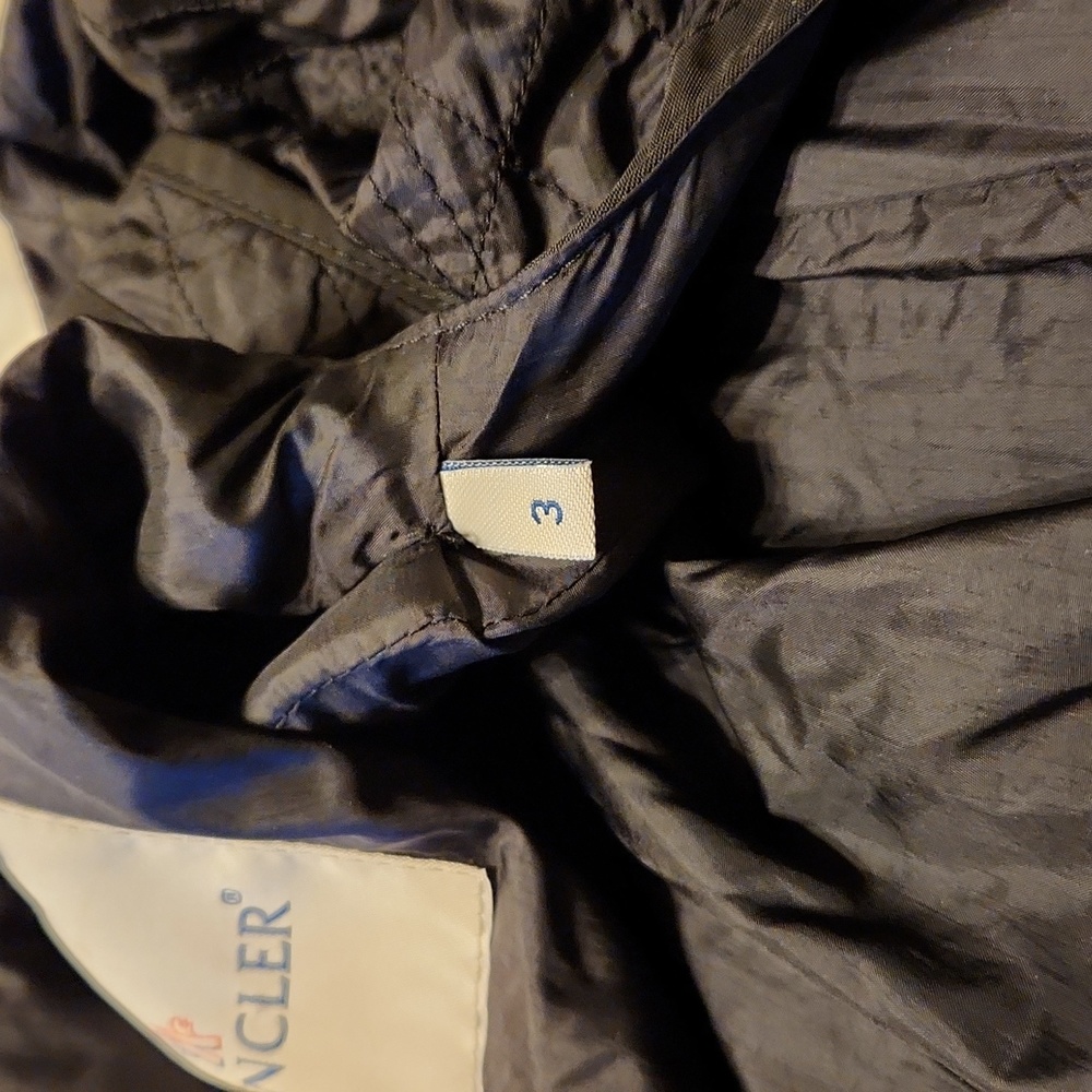Moncler Women's Lightweight Black Nylon Jacket Size 3 - Picture 15 of 16